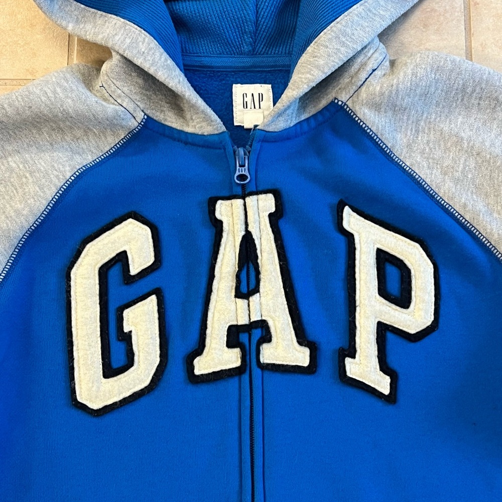 Boys 14/16 GAP Hoodie Zip Up Logo Sweatshirt Hoodie - Picture 3 of 4
